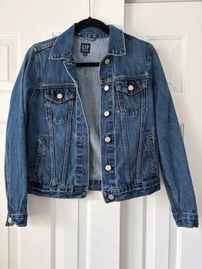 GAP Blue Denim Jacket with Button Front